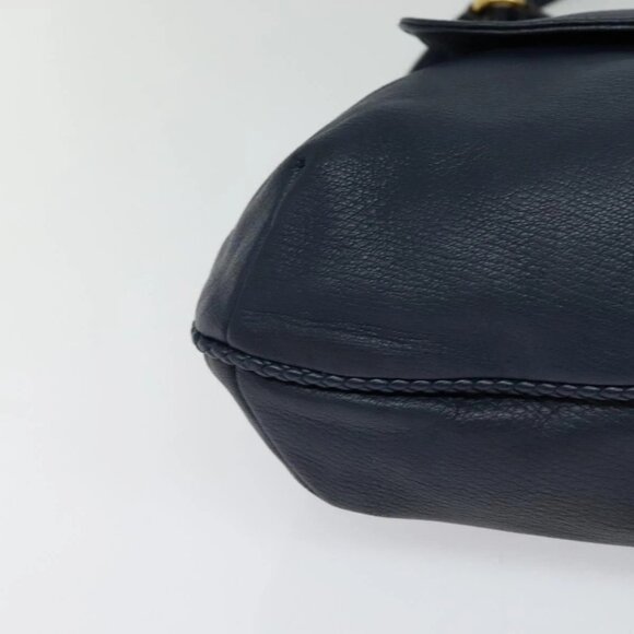 GUCCI Shoulder Bag Leather Blue Gold 338985 Auth 123404 - Picture 4 of 16